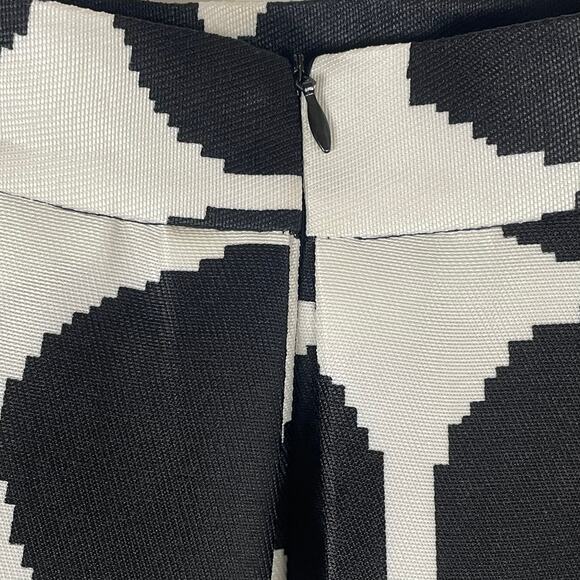 Gracia High-Low Skirt Black White Polka Dot Pleated Asymmetrical Ribbon Hem Sz L - Picture 8 of 15